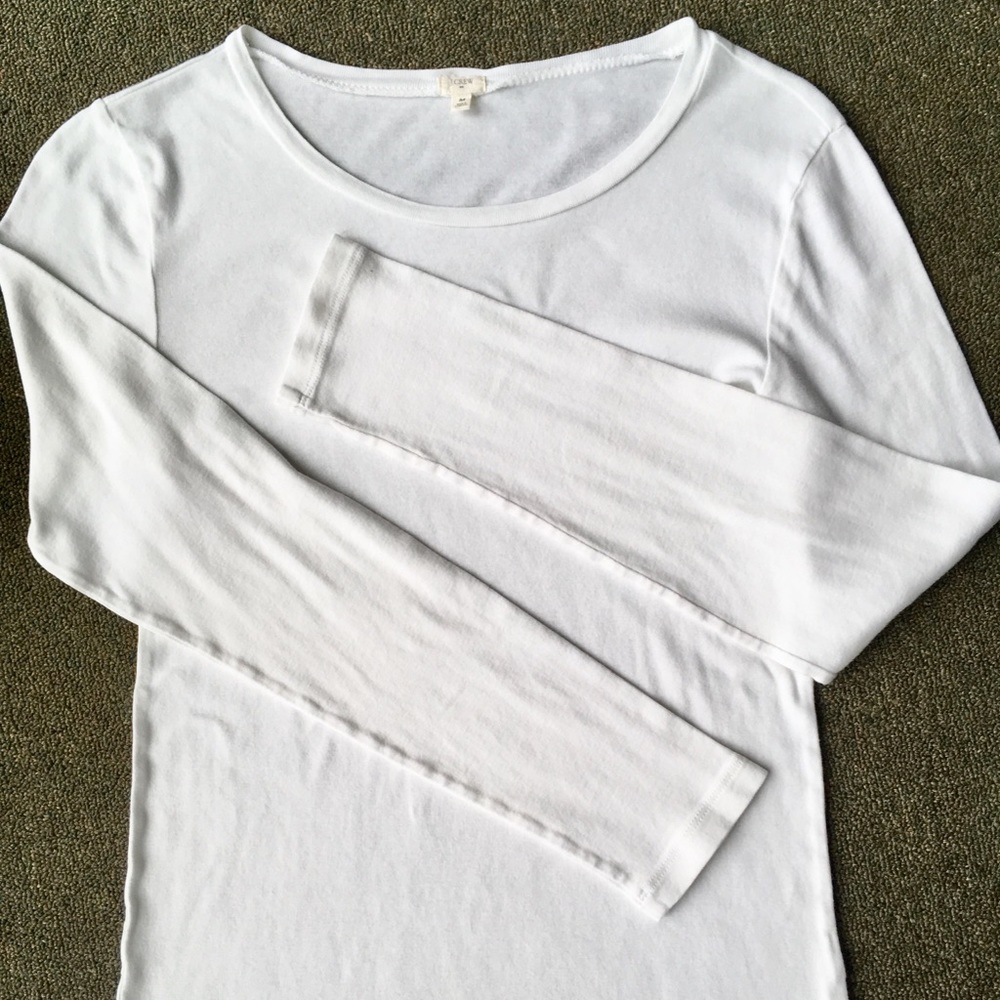 J Crew White Crewneck Tee- M